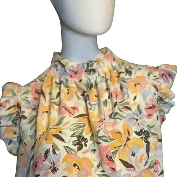 Unbranded Women's Ruffle Sleeve Floral Tank Top. - Picture 5 of 9